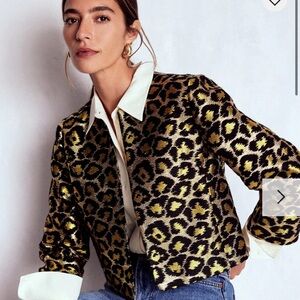 BODEN Jacquard Leopard Jacket